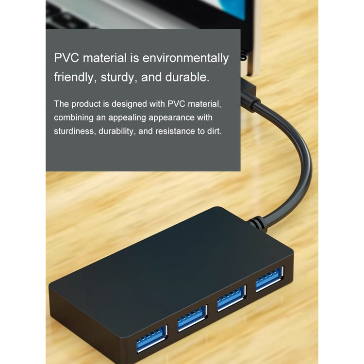 MIWAING USB 3.0 Splitter 4 USB 3.0 High-speed Transmission Durability Expand PC USB Slot USB Drivers Connect