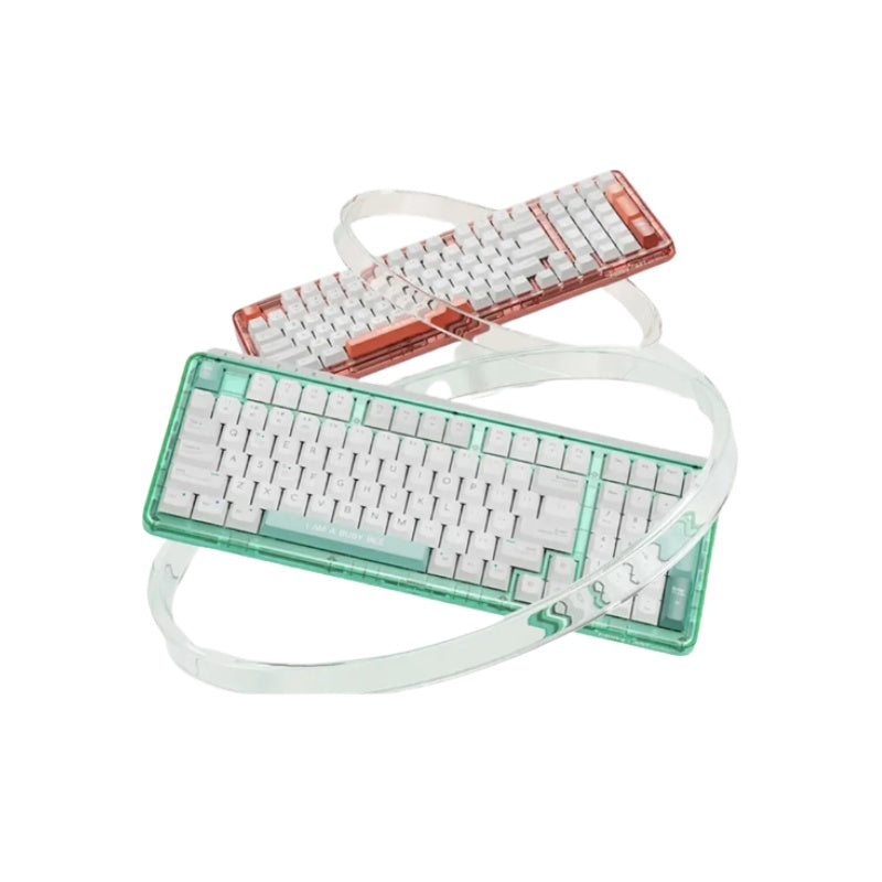 Miiiw Mechanical Keyboard Z980 Gaming Office Keyboard Three-mode Connection With RGB Lamp Effect 2.4G Bluetooth Wireless