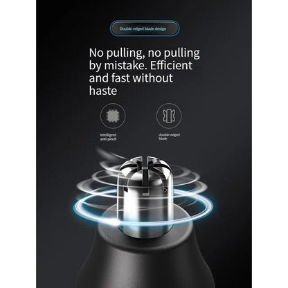 MIWAING 360° Nose Hair Trimmer Stainless Steel R-shaped Cutter Head Portable Washable Arched Cutter Head