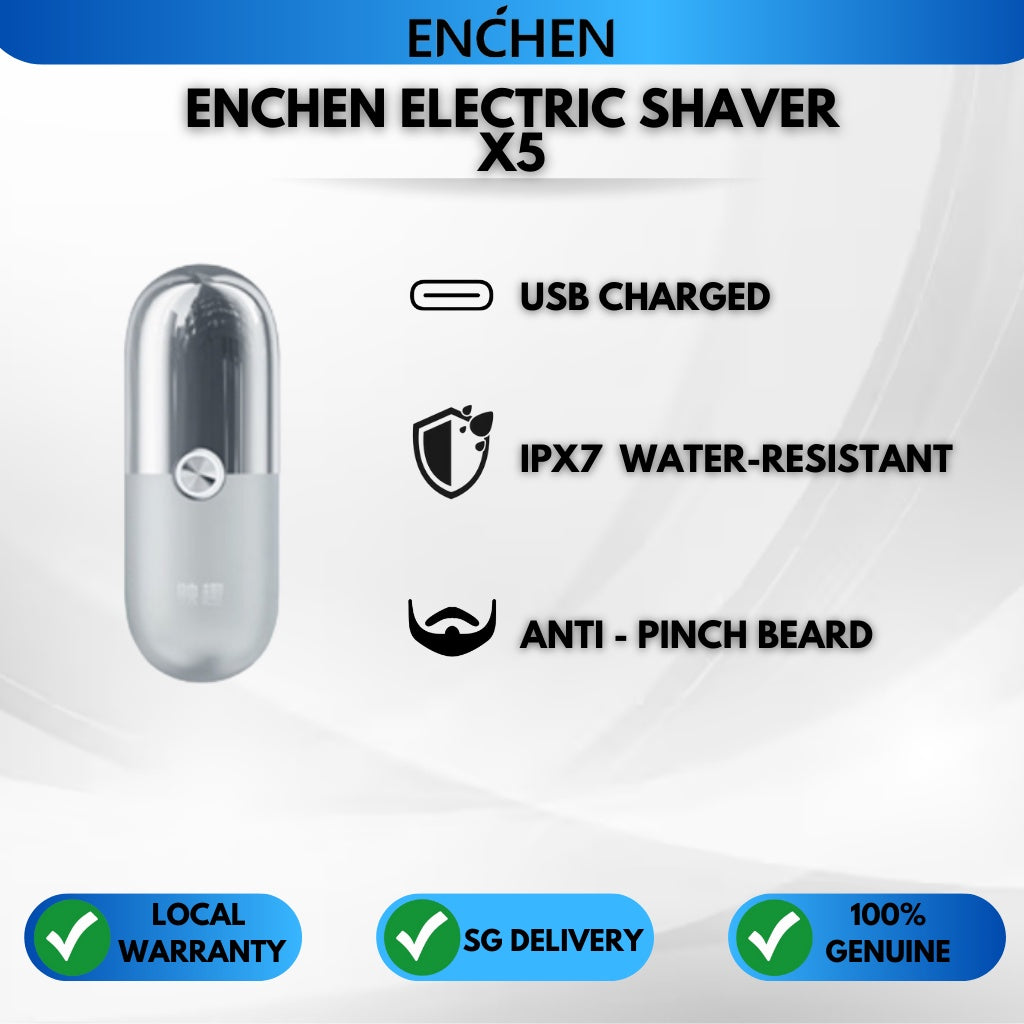 ENCHEN X5 Mini USB Shaver for Men IPX7 Waterproof Portable Electric Shaver Rechargeable Cordless Beard Shave Machine