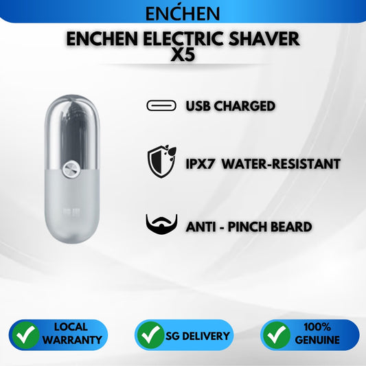 ENCHEN X5 Mini USB Shaver for Men IPX7 Waterproof Portable Electric Shaver Rechargeable Cordless Beard Shave Machine