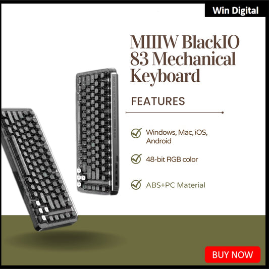 Youpin MIIIW BlackIO 83 Customized Mechanical Keyboard Competition MX Jellyfish Axis Gaming  Keyboard