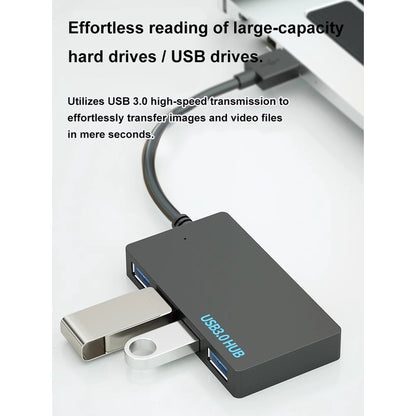 MIWAING USB 3.0 Splitter 4 USB 3.0 High-speed Transmission Durability Expand PC USB Slot USB Drivers Connect