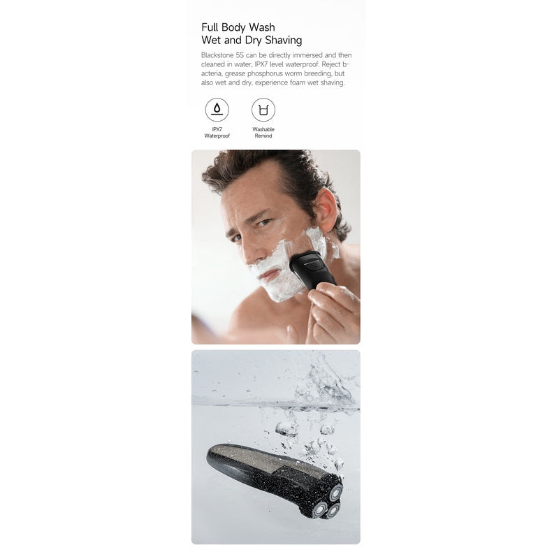 ENCHEN BlackStone 5s Electric Shaver Razor For Men IPX7 Waterproof Rechargeable Shaving Beard Machine Smart Control Trav