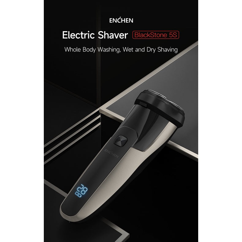 ENCHEN BlackStone 5s Electric Shaver Razor For Men IPX7 Waterproof Rechargeable Shaving Beard Machine Smart Control Trav