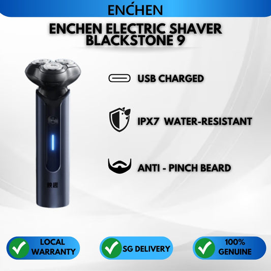 ENCHEN Electric Shaver BlackStone 9 Long Battery life Dry Wet Dual Use 3-blade Mesh Shaver Machine