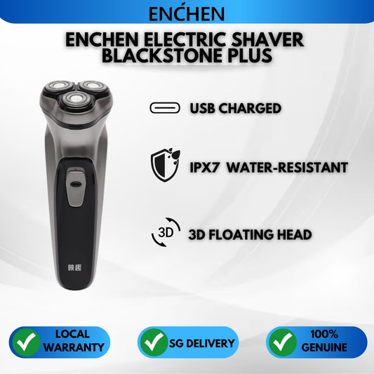 Blackstone Plus ENCHEN Electric Shaver IPX7 Waterproof Beard Trimmer Dry Wet Dual Use 8W Strong Power 3D Independent