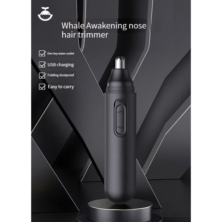MIWAING 360° Nose Hair Trimmer Stainless Steel R-shaped Cutter Head Portable Washable Arched Cutter Head