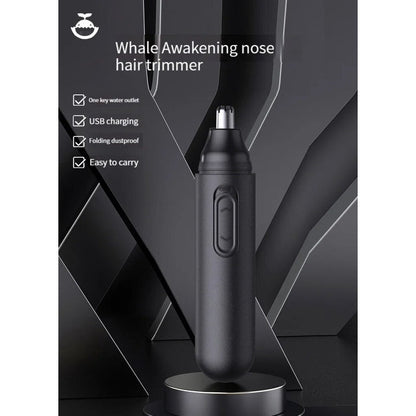 MIWAING 360° Nose Hair Trimmer Stainless Steel R-shaped Cutter Head Portable Washable Arched Cutter Head