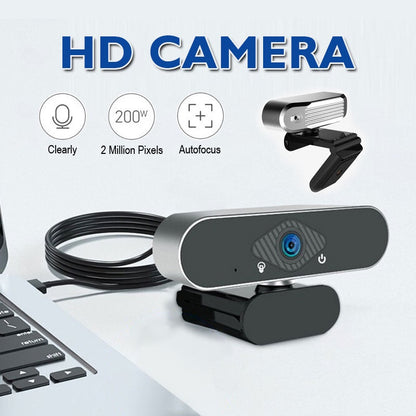 Camera with Microphone 1080p HD Autofocus 150° Wide Angle for PC Laptop