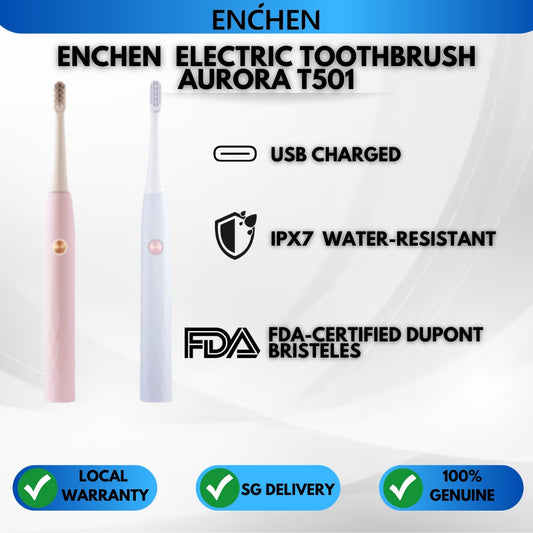 Enchen T501 Sonic Electric Toothbrush 20K Times/Min High Frequency Vibration Power IPX7 Waterproof Electric Toothbrush