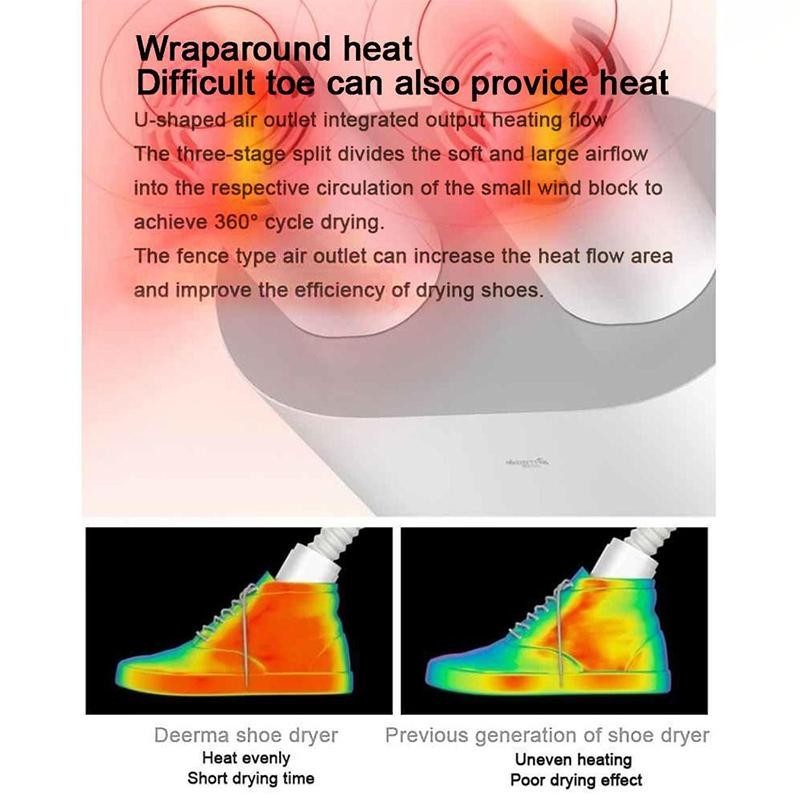 Ready Stock SG Deerma Portable UV Sterilizer Shoe Dryer PTC Heat Dehumidification