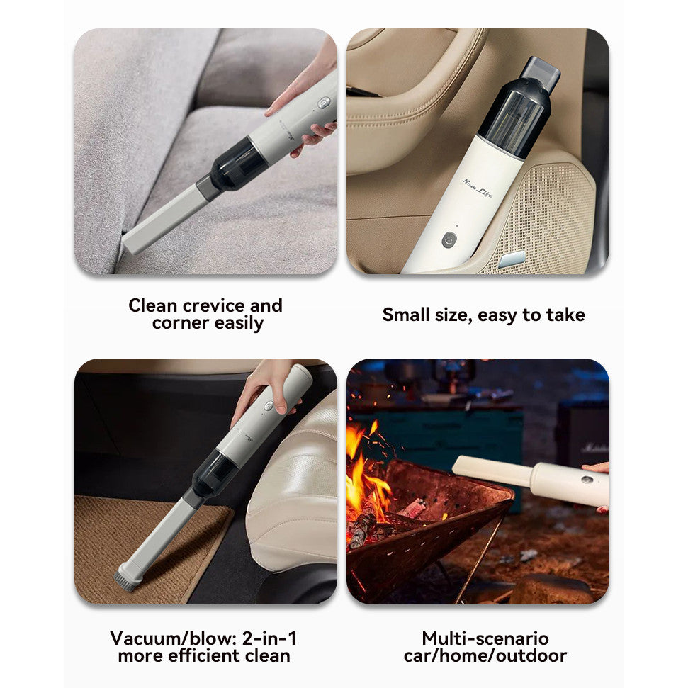 [SG STOCK]NewLife Wireless Car Vacuum Cleaner USB Charging 2200mAh Portable Cleaning Appliance Mini Vacuum