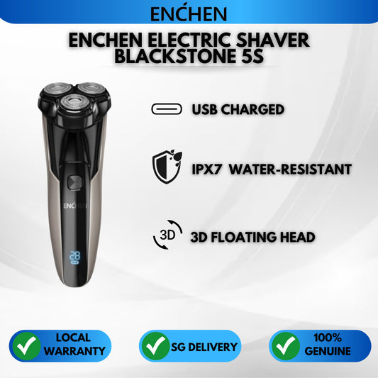 ENCHEN BlackStone 5s Electric Shaver Razor For Men IPX7 Waterproof Rechargeable Shaving Beard Machine Smart Control Trav
