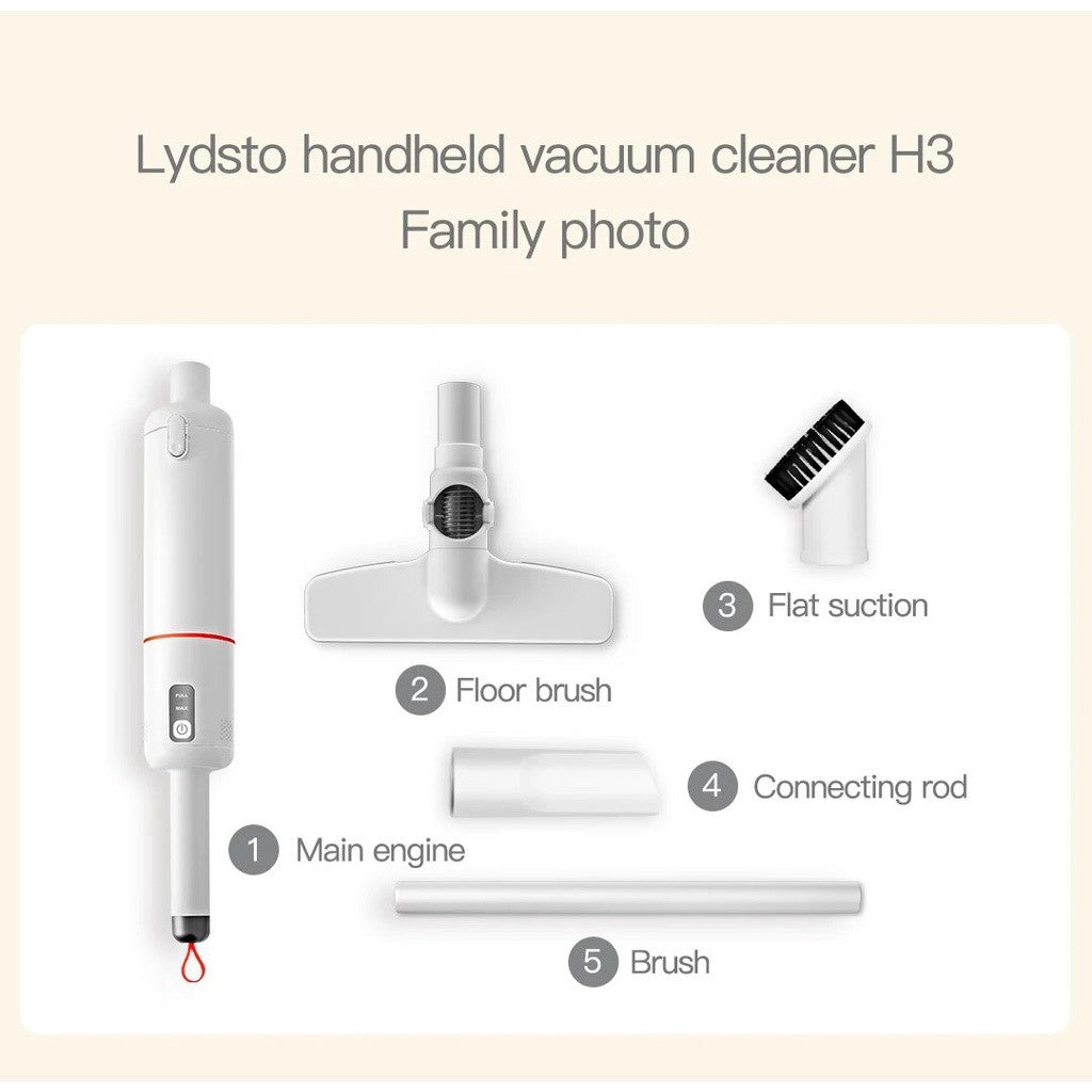 [SG STOCK]Lydsto H3 16kPa Wireless Car Vacuum Cleaner Rechargeable Auto Vacuum for Home/Car Vacuum Cleaner