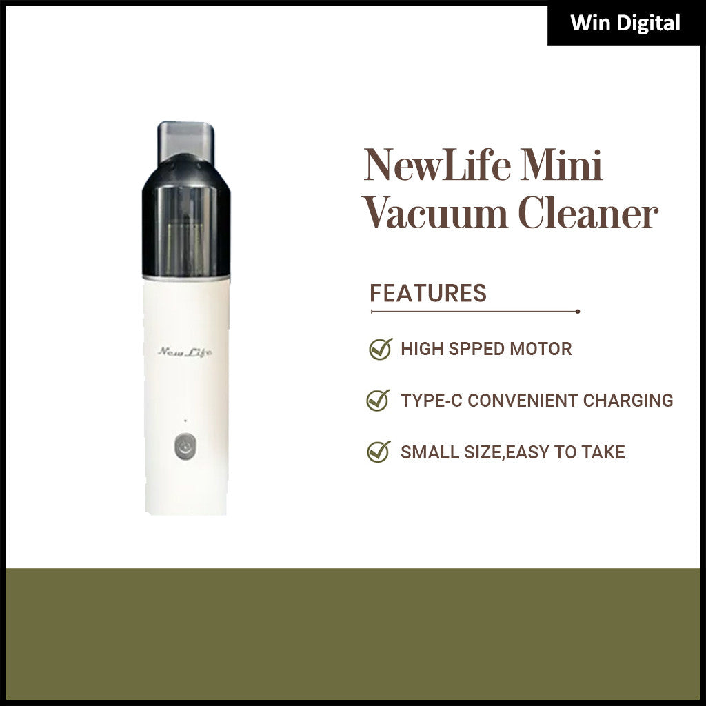NewLife D1 Wireless Mini Car Vacuum Cleaner 2200mAh USB Rechargeable