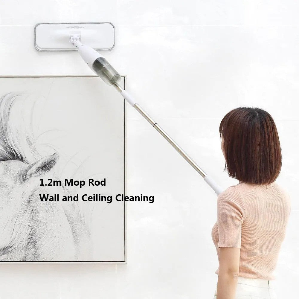 Ready Stock SG Deerma 360 Swivel Floor Mop 350ml Tank 4 Microfiber Pads Durable Cleaning Tool