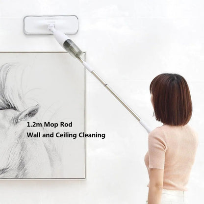 Ready Stock SG Deerma 360 Swivel Floor Mop 350ml Tank 4 Microfiber Pads Durable Cleaning Tool
