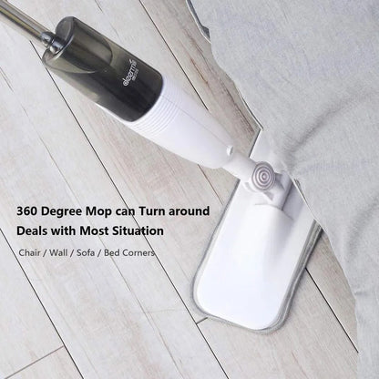 Ready Stock SG Deerma 360 Swivel Floor Mop 350ml Tank 4 Microfiber Pads Durable Cleaning Tool
