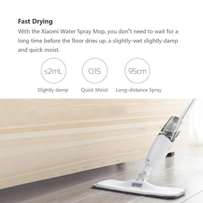 Ready Stock SG Deerma 360 Swivel Floor Mop 350ml Tank 4 Microfiber Pads Durable Cleaning Tool