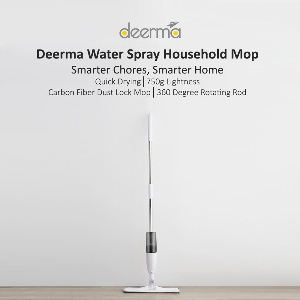 Ready Stock SG Deerma 360 Swivel Floor Mop 350ml Tank 4 Microfiber Pads Durable Cleaning Tool