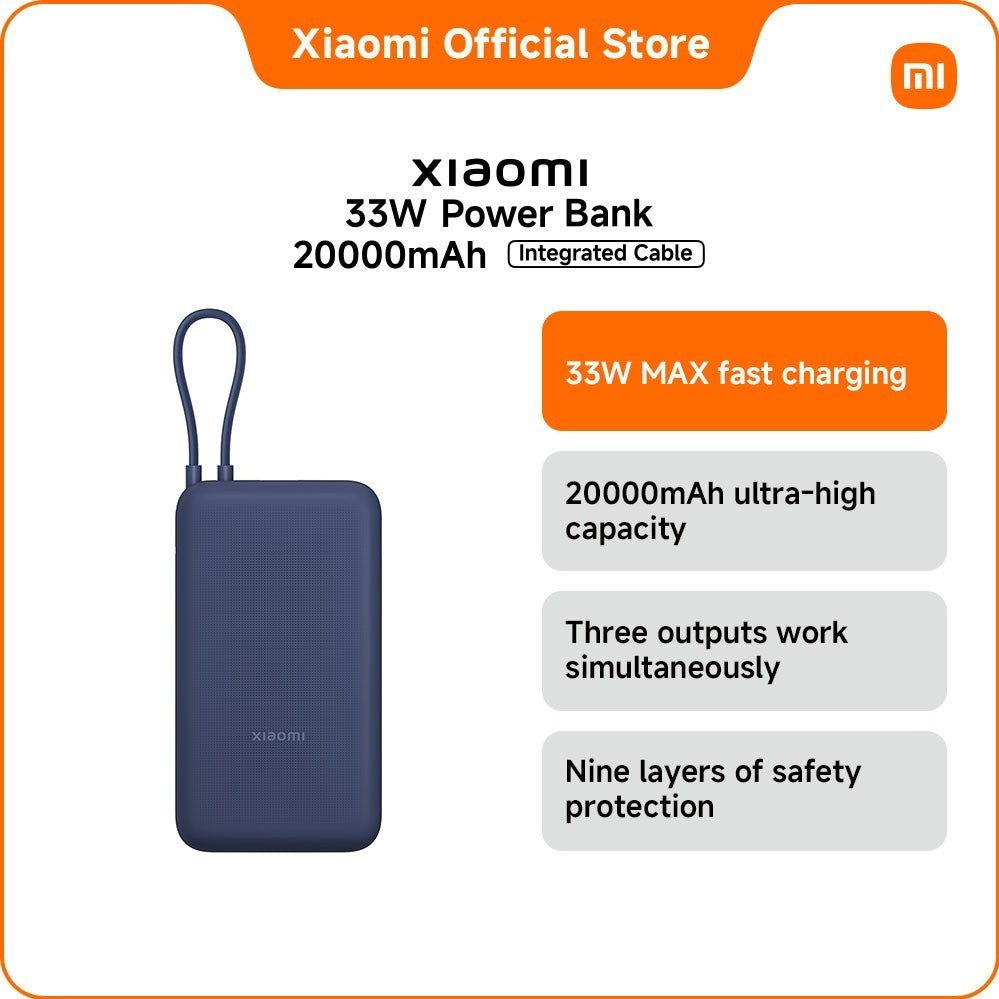 Xiaomi 33W Power Bank 20000mAh (Integrated Cable)