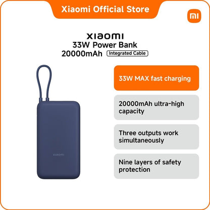 Xiaomi 33W Power Bank 20000mAh (Integrated Cable)
