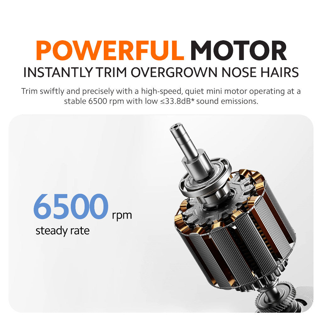 Xiaomi Nose Hair Trimmer Smooth Trimming IPX5 Water Resistance Type-C Charging 6500 rpm Long Battery