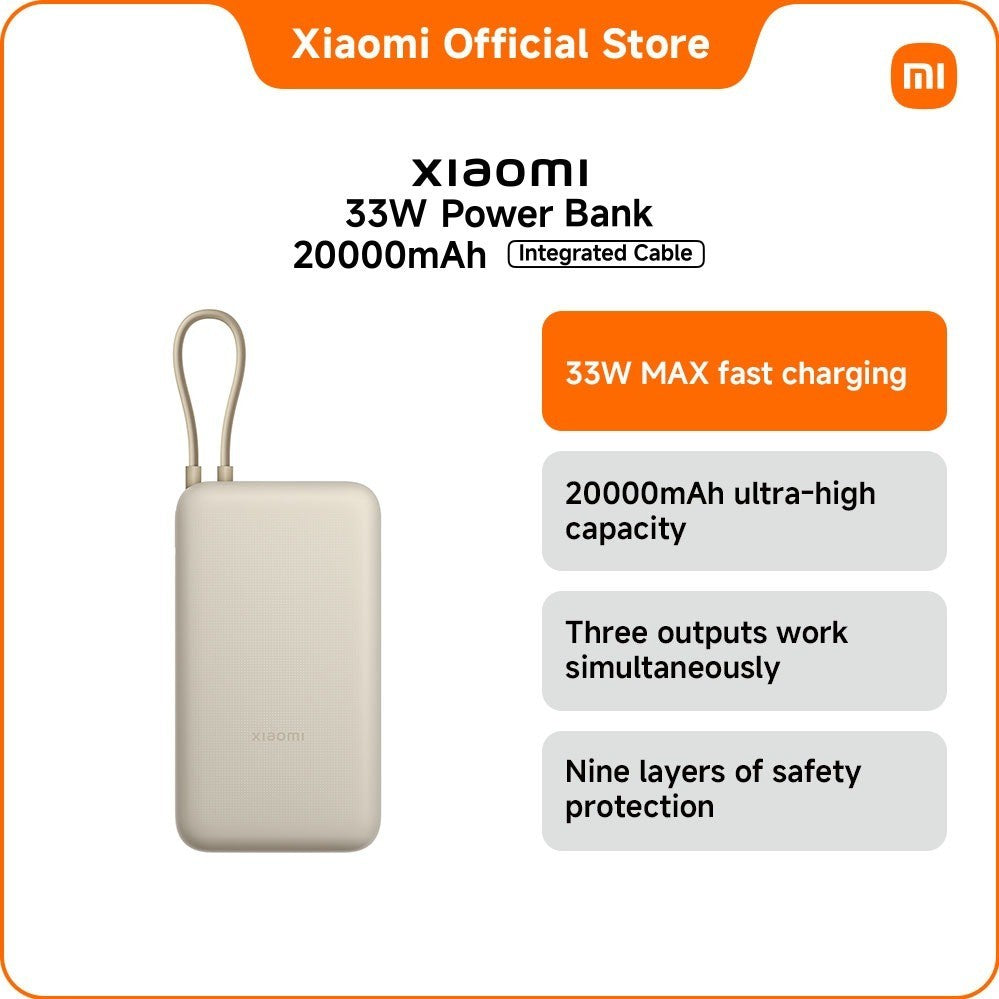 Xiaomi 33W Power Bank 20000mAh (Integrated Cable)