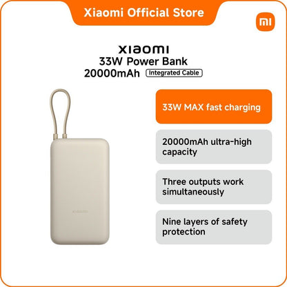 Xiaomi 33W Power Bank 20000mAh (Integrated Cable)