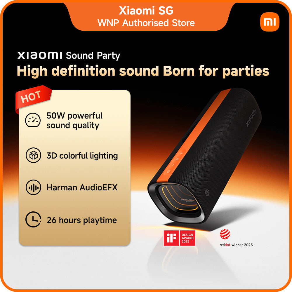 Xiaomi Sound Party | 50W sound quality, Harman AudioEFX, TWS mode, 26 hours playtime, Supports PD fast charging
