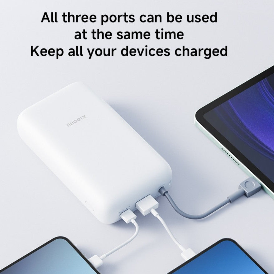 Xiaomi Power Bank 20000mAh (Integrated Cable) | Up to 22.5W two-way fast charging, 20000mAh ultra-high capacity