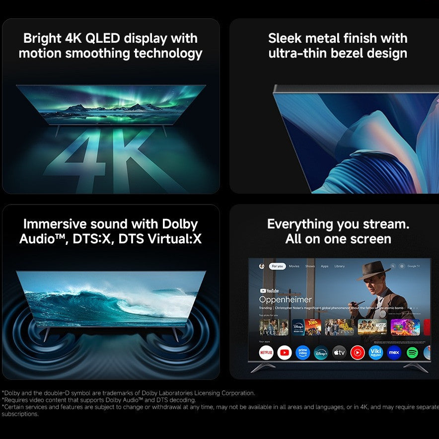 Xiaomi TV A Pro 43 2026 | 4K/QLED/HDR 10+/Google TV/Dolby Audio™️/Xiaomi Sound/Voice Control/Smart TV