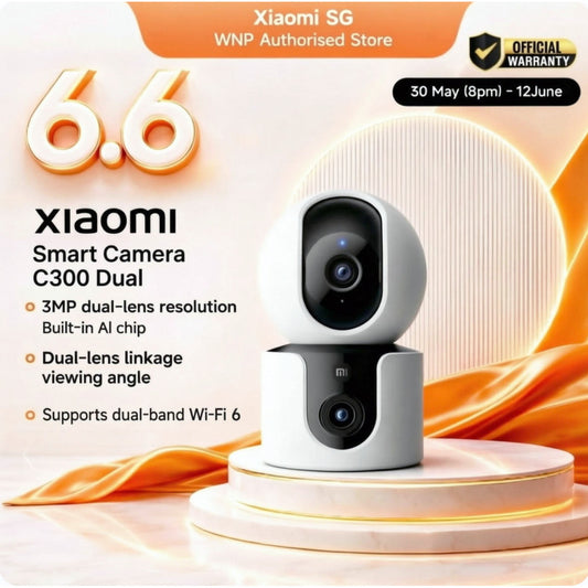 Xiaomi Smart Camera C300 Dual｜Two-directional shooting｜PTZ Camera Viewing Angle｜Full colour night vision