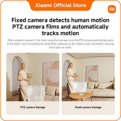 Xiaomi Smart Camera C300 Dual｜Two-directional shooting｜PTZ Camera Viewing Angle｜Full colour night vision