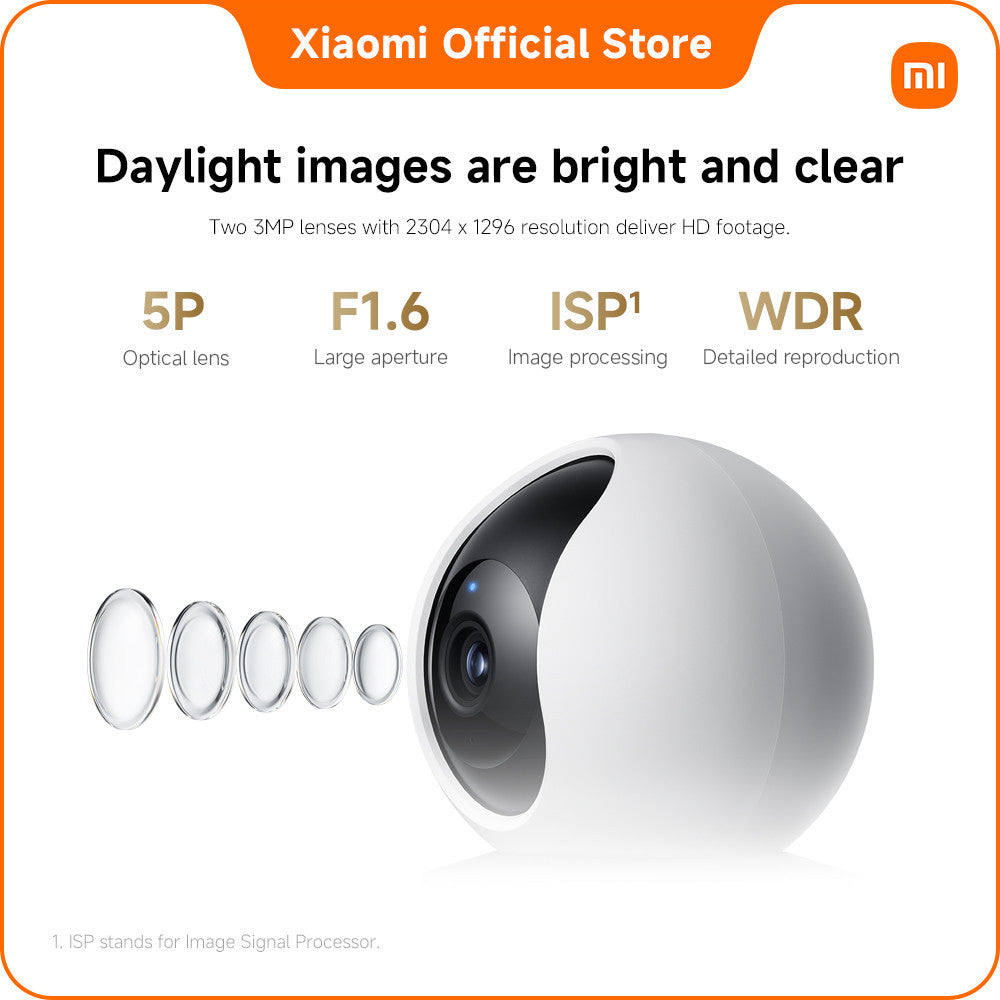 Xiaomi Smart Camera C300 Dual｜Two-directional shooting｜PTZ Camera Viewing Angle｜Full colour night vision