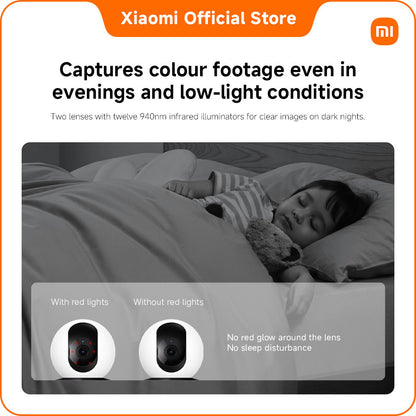 Xiaomi Smart Camera C300 Dual｜Two-directional shooting｜PTZ Camera Viewing Angle｜Full colour night vision