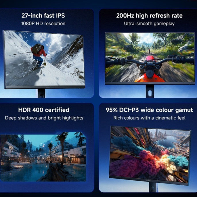 Xiaomi Gaming Monitor G27i 2026 | 200Hz high refresh rate and 1ms fast response, HDR 400