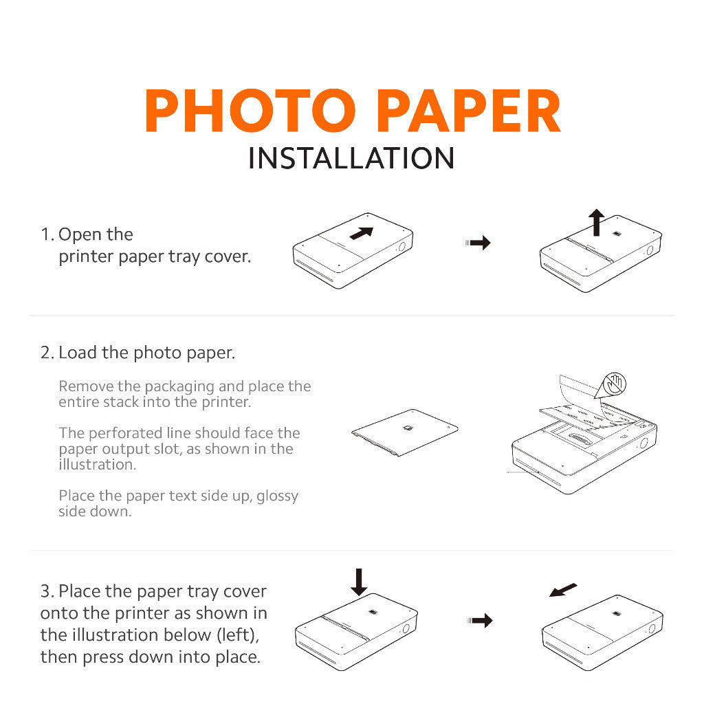 Xiaomi Portable Photo Printer Pro Printer Paper | Dye-Sublimation Photo Paper & Sticker Packs (20 Sheets) l High Quality