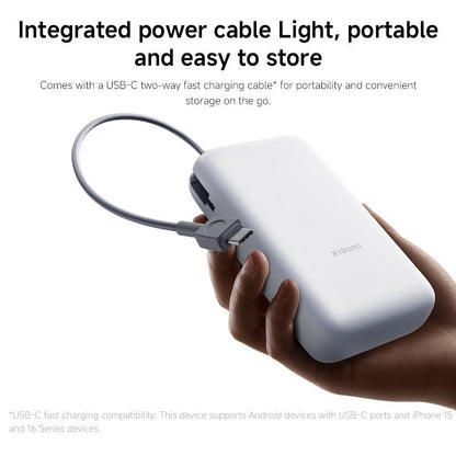 Xiaomi Power Bank 20000mAh (Integrated Cable) | Up to 22.5W two-way fast charging, 20000mAh ultra-high capacity
