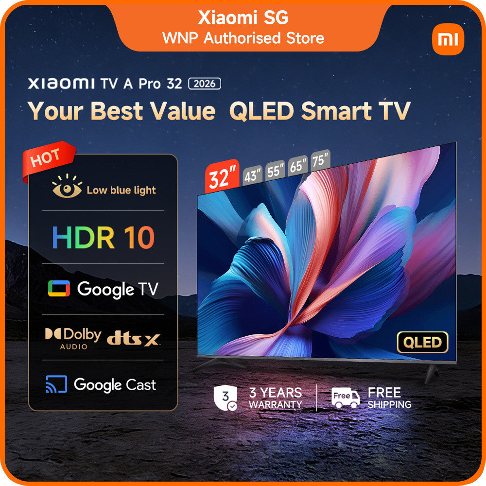 Xiaomi TV A Pro 32 2026 | HD QLED display/Google TV/low blue light/Xiaomi Sound/Smart TV
