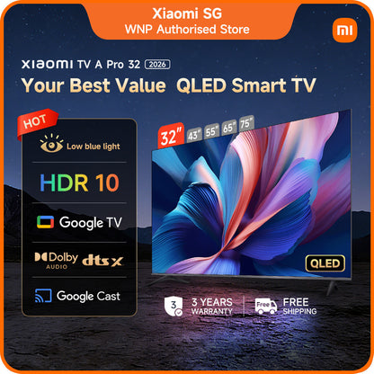Xiaomi TV A Pro 32 2026 | HD QLED display/Google TV/low blue light/Xiaomi Sound/Smart TV