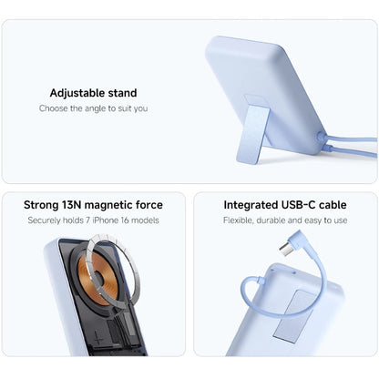 Xiaomi Magnetic Power Bank 10000 with Built-in Stand | Magnetic, Integrated cable, 10000mAh, Digital display