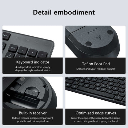 Xiaomi Keyboard & Mouse Combo 2 2.4GHz 104 Keys Multimedia Full-size Keyboard Mouse Mice Combo