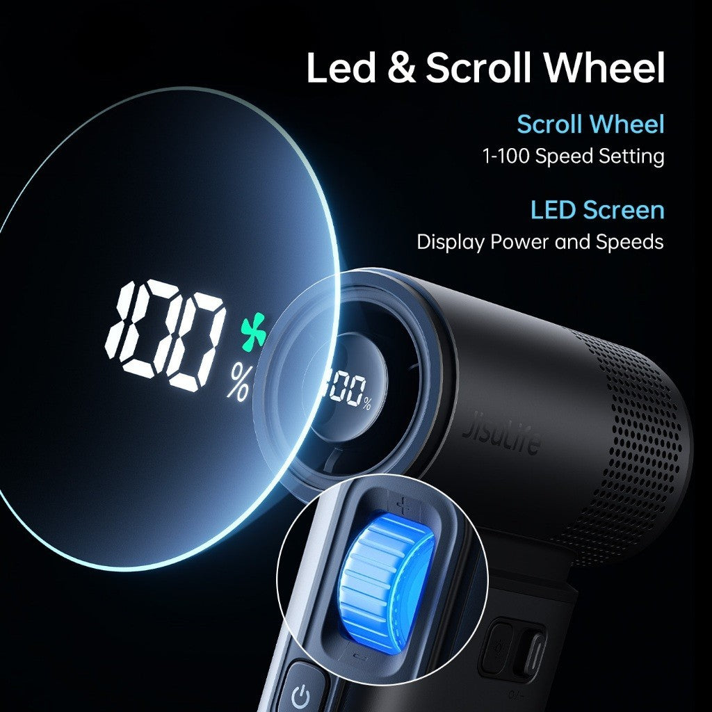 JisuLife 9000mAh Handheld Fan with Powerbank | Portable Fan & Power Bank in One