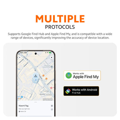 Xiaomi Tag | Compatible With Apple Find My & Google Find Hub | Secure Bluetooth Tracking | Compact Design