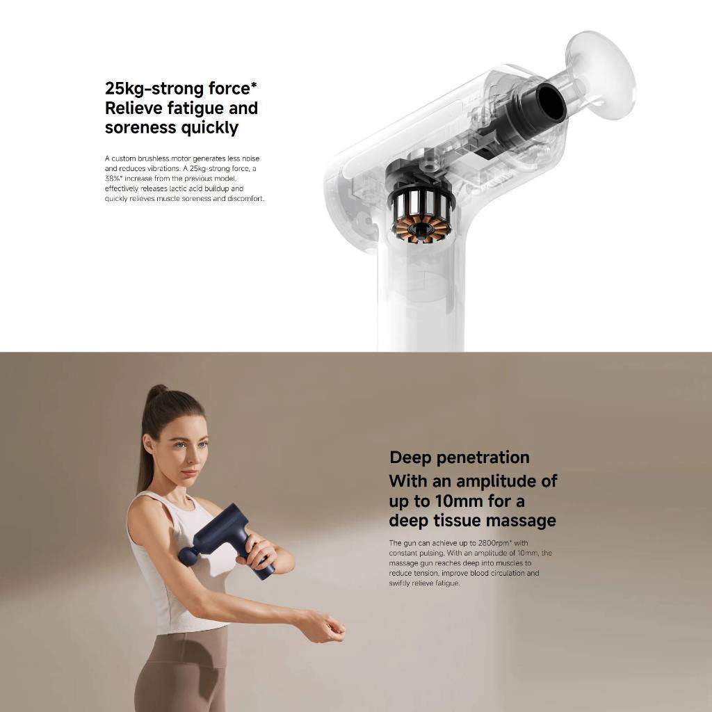 Xiaomi Massage Gun 2 | 25kg-strong force | Fixed frequency & Variable frequency mode