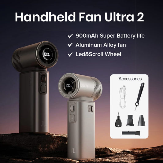 JisuLife 9000mAh Handheld Fan with Powerbank | Portable Fan & Power Bank in One