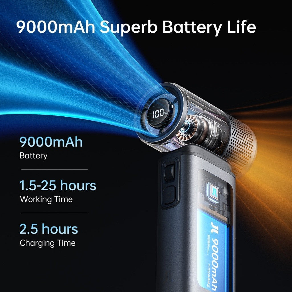 JisuLife 9000mAh Handheld Fan with Powerbank | Portable Fan & Power Bank in One