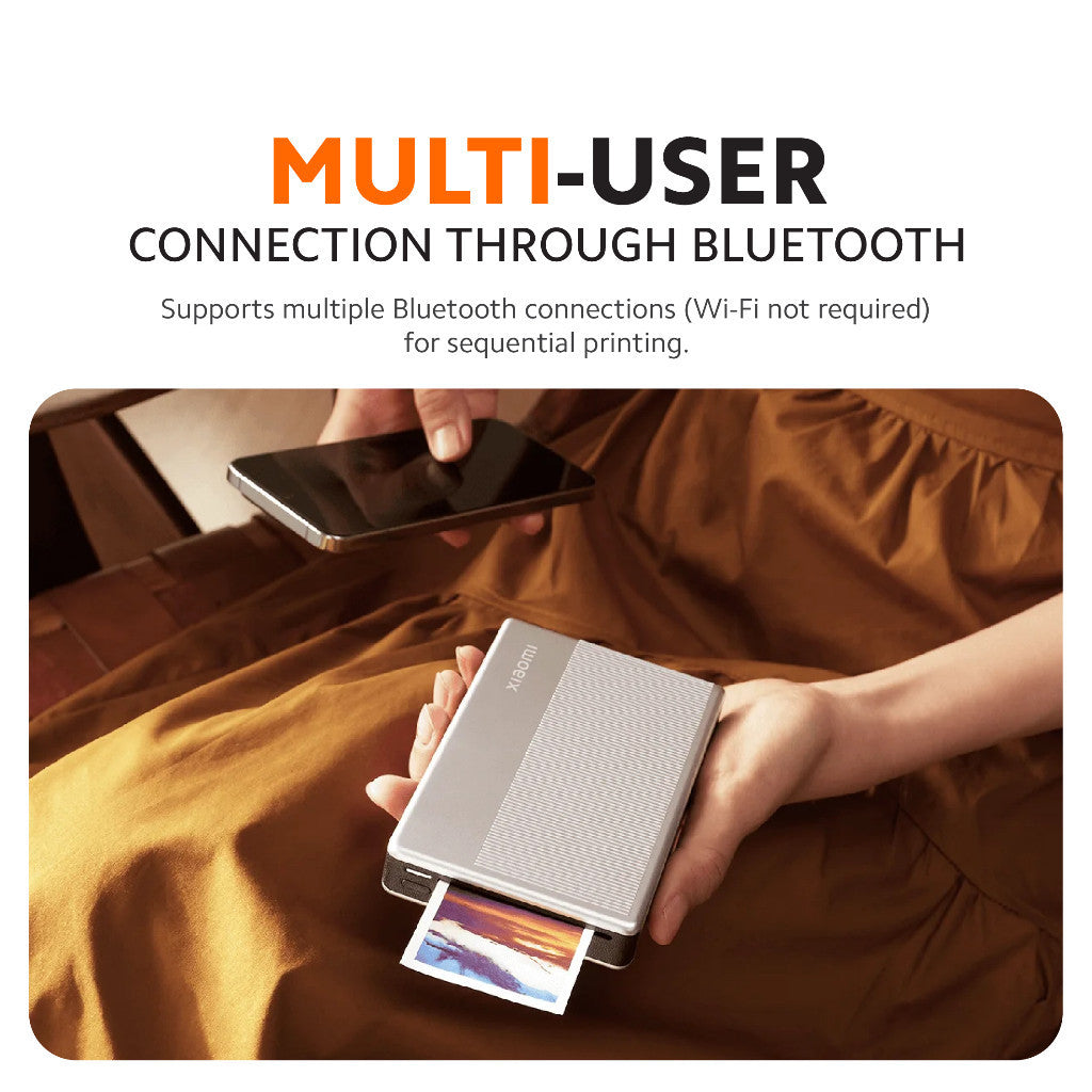 Xiaomi Portable Photo Printer 1S | ZINK Zero-Ink Printing | Pocket-Sized Portable Design | High-Resolution Output